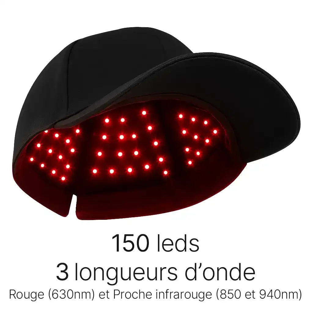 Casquette Led stop chute de cheveux - Bioledherapy