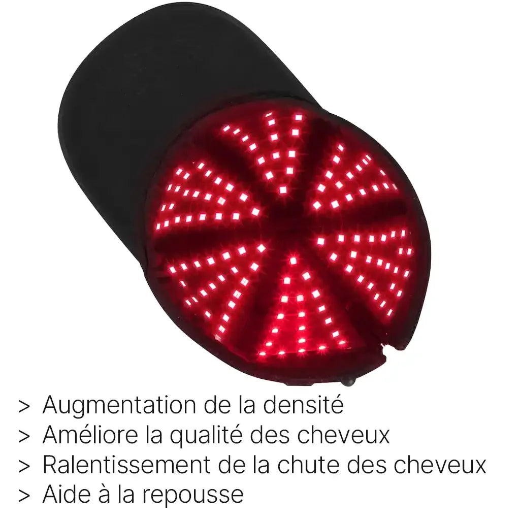 Casquette Led stop chute de cheveux - Bioledherapy