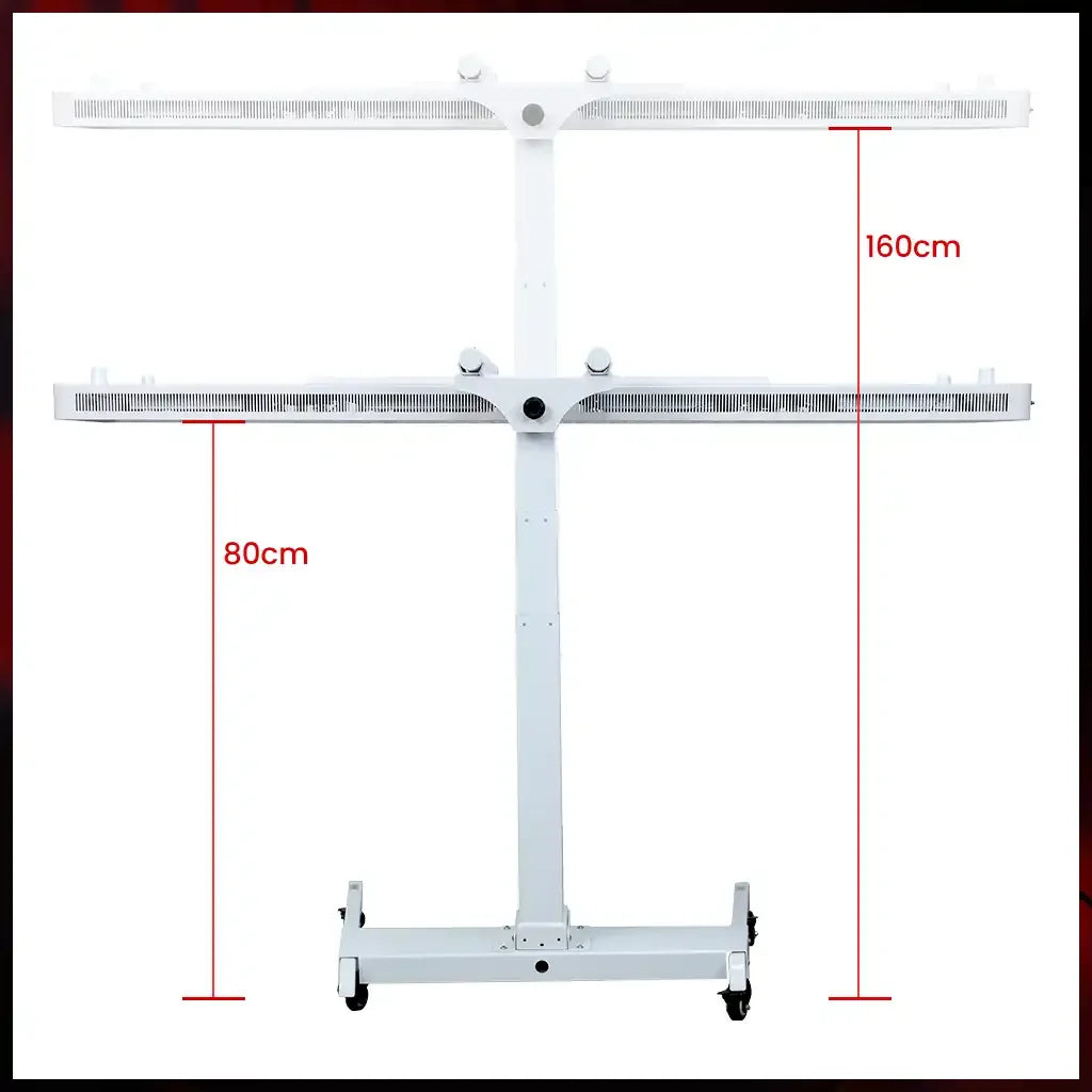 stand_motorise_sur_roulettes_360_degres_inclinaison_pour_appareils_de_photobiomodualtion_panneaux_led_rouge_et_proche_infrarouge_bioledtherapy_france_dimensions