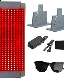 dome led rouge proche infrarouge et accessoires support, cable secteur et lunettes de protection
