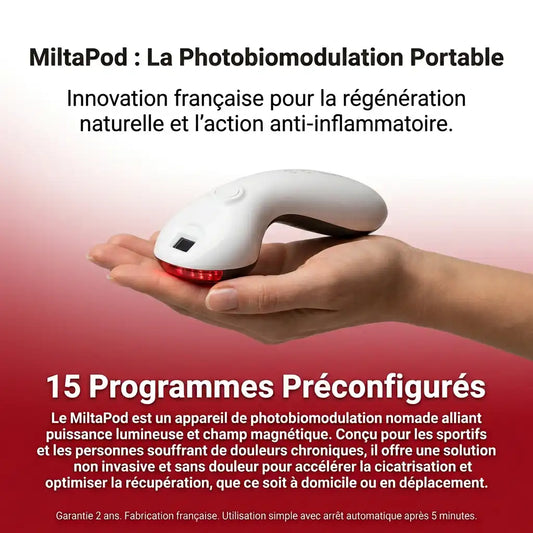 MiltaPod - Photobiomodulation portable récupération sportive