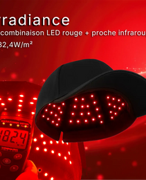 casquette-led rouge proche infrarouge thérapie photobiomodulation pbm-stop-calvitie