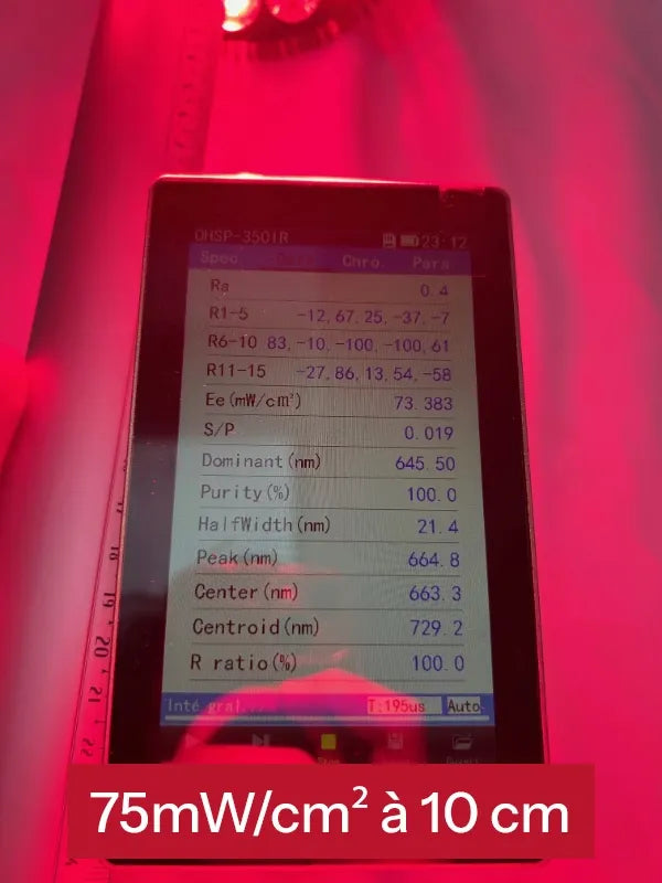 Lampe LED Rouge et proche-infrarouge avec lunettes - Photobiomodulation et Luminothérapie