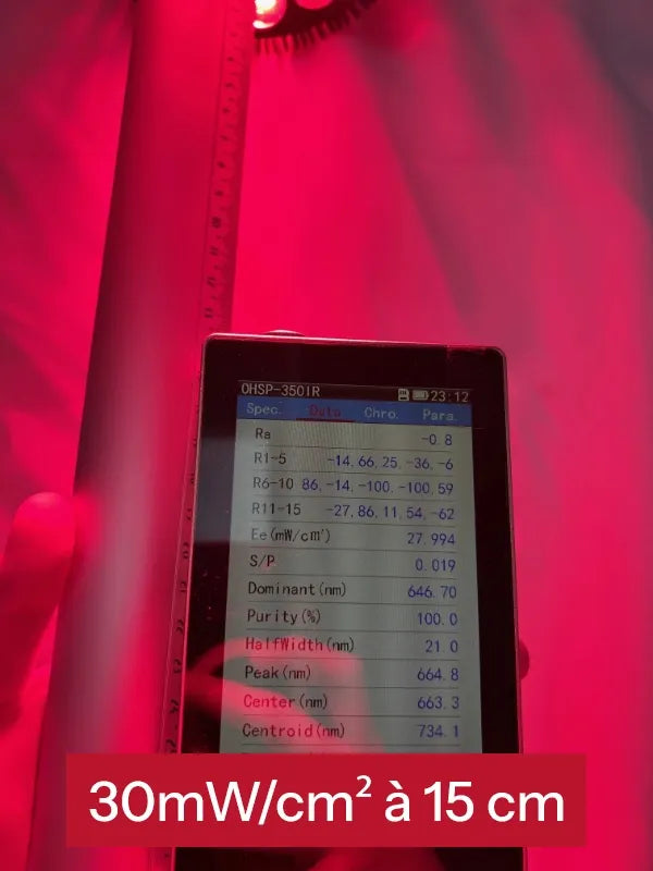 Lampe LED Rouge et proche-infrarouge avec lunettes - Photobiomodulation et Luminothérapie