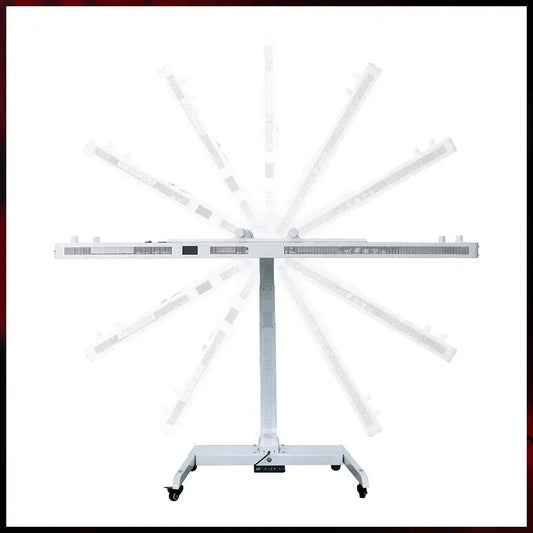 stand_motorise_sur_roulettes_360_degres_inclinaison_pour_appareils_de_photobiomodualtion_panneaux_led_rouge_et_proche_infrarouge_bioledtherapy_france